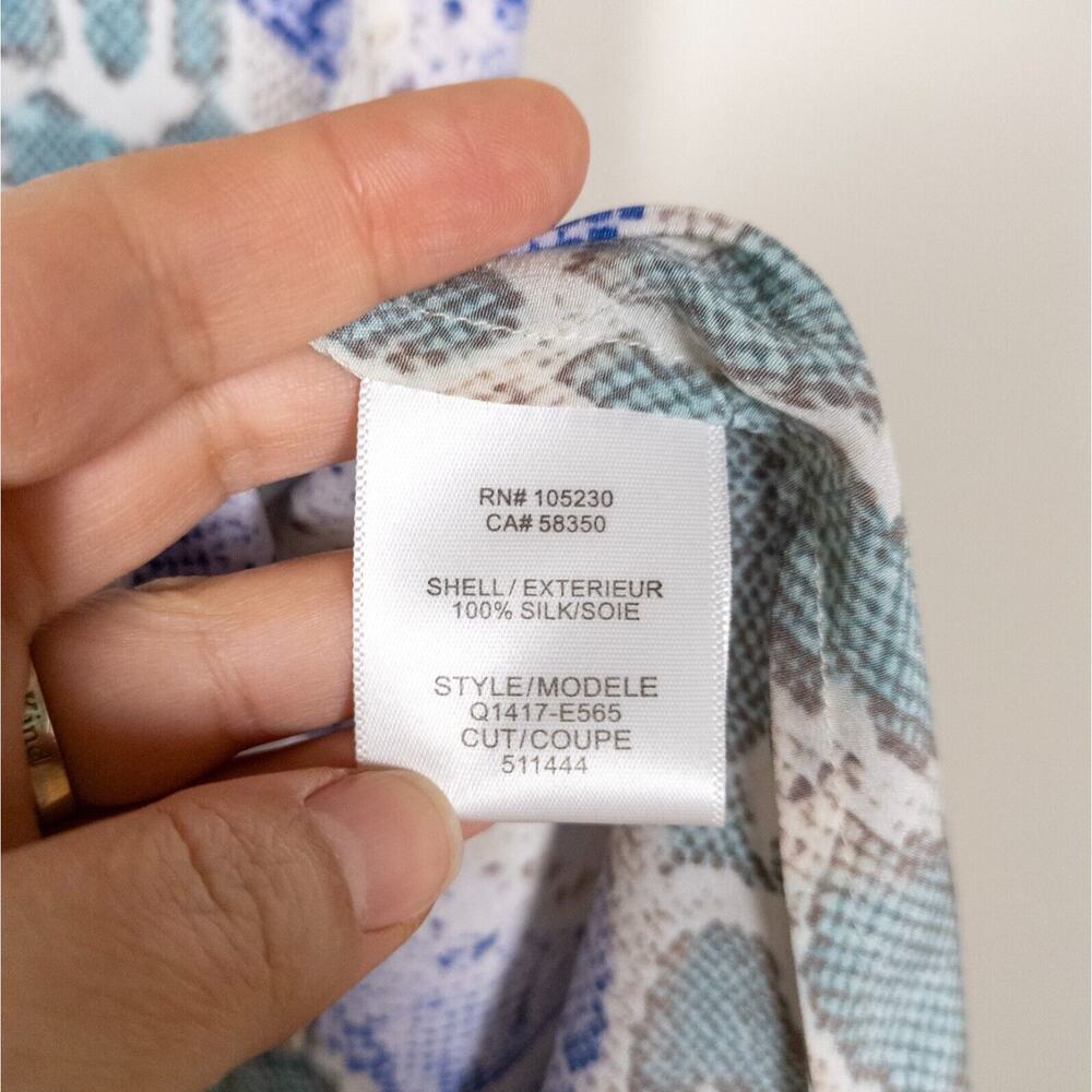 Equipment Lyle Python Snake Print Sleeveless Silk… - image 5